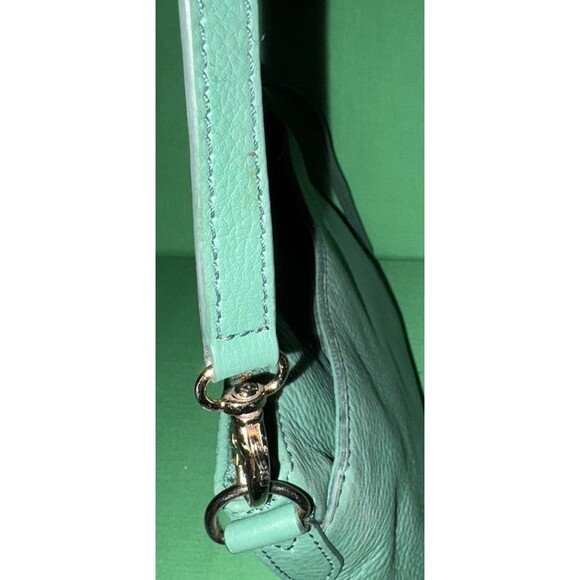 FOSSIL No. 1954 Leather Shoulder Handbag Purse Pebbled Green Medium Crossbody - Picture 6 of 16